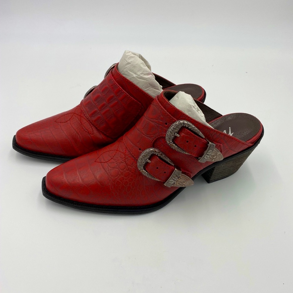 Matisse Block croc Embossed Mule